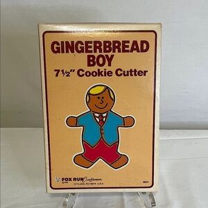 FOX RUN CRAFTSMAN 1985 Large Gingerbread Boy Cookie Cutter